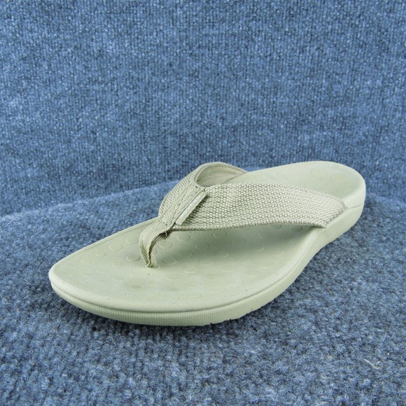 Movego Women Flip Flop Sandal Shoes Beige Synthetic Size 9 Medium - Picture 1 of 10